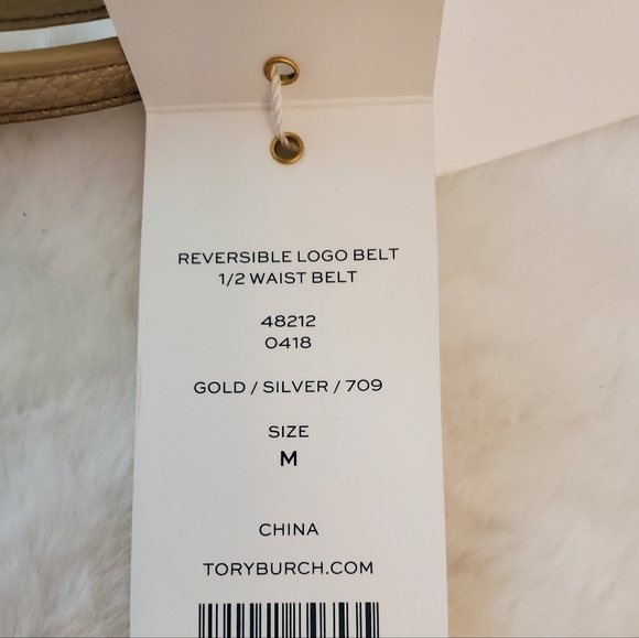 TORY BURCH ⭐️FIRM PRICE!⭐️ NEW! TORY BURCH Reversible Logo Waist Belt 1/2 - Picture 4 of 9